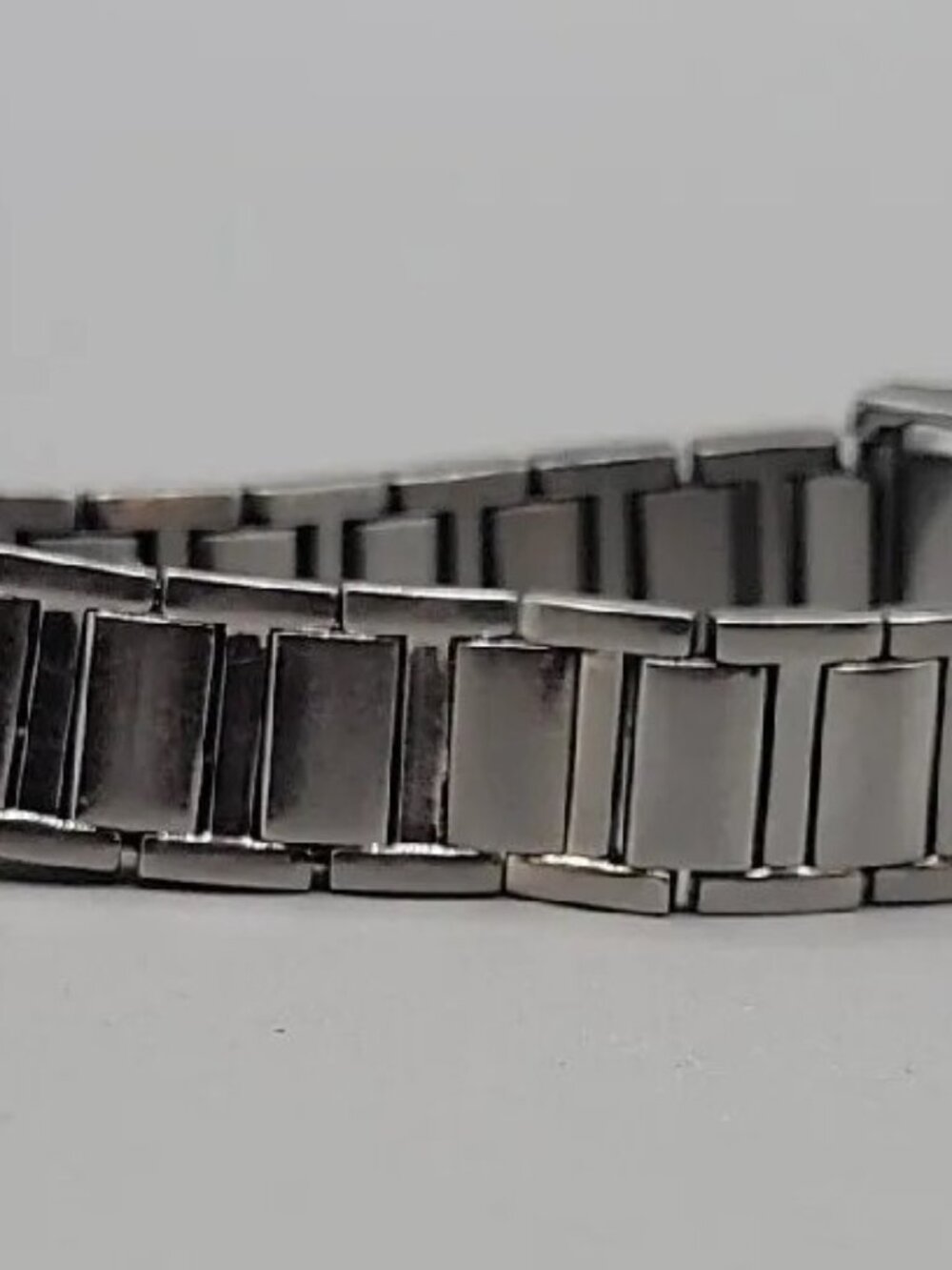 Vintage Pulsar Ladies Watch 1N00 X265 Silvertone Rectangle Link Band Rhinestones - Picture 9 of 14